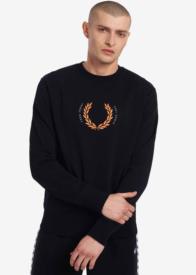 Fred Perry Truien Laurel wreath sweatshirt - black