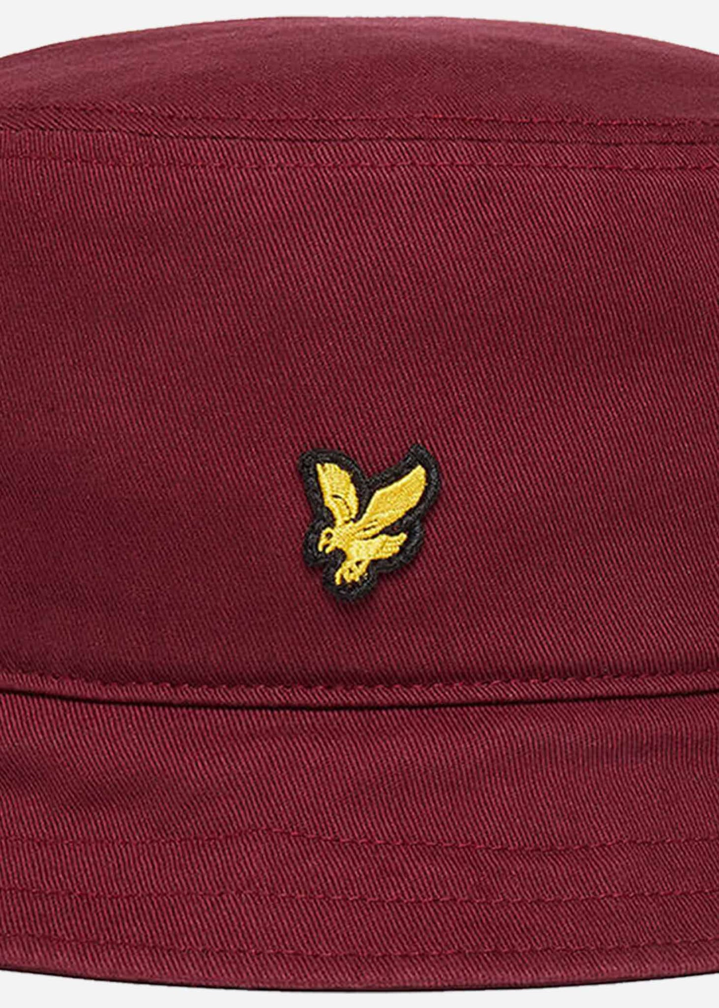 Lyle & Scott Bucket Hats Cotton twill bucket hat - burgundy