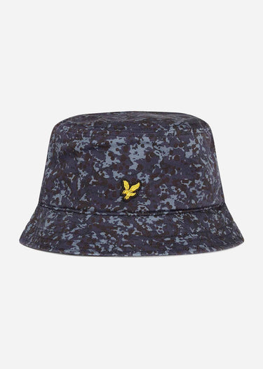 Lyle & Scott Bucket Hats Cotton twill bucket hat - navy earth print