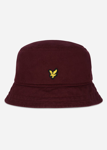 Lyle & Scott Bucket Hats Cotton twill bucket hat - merlot