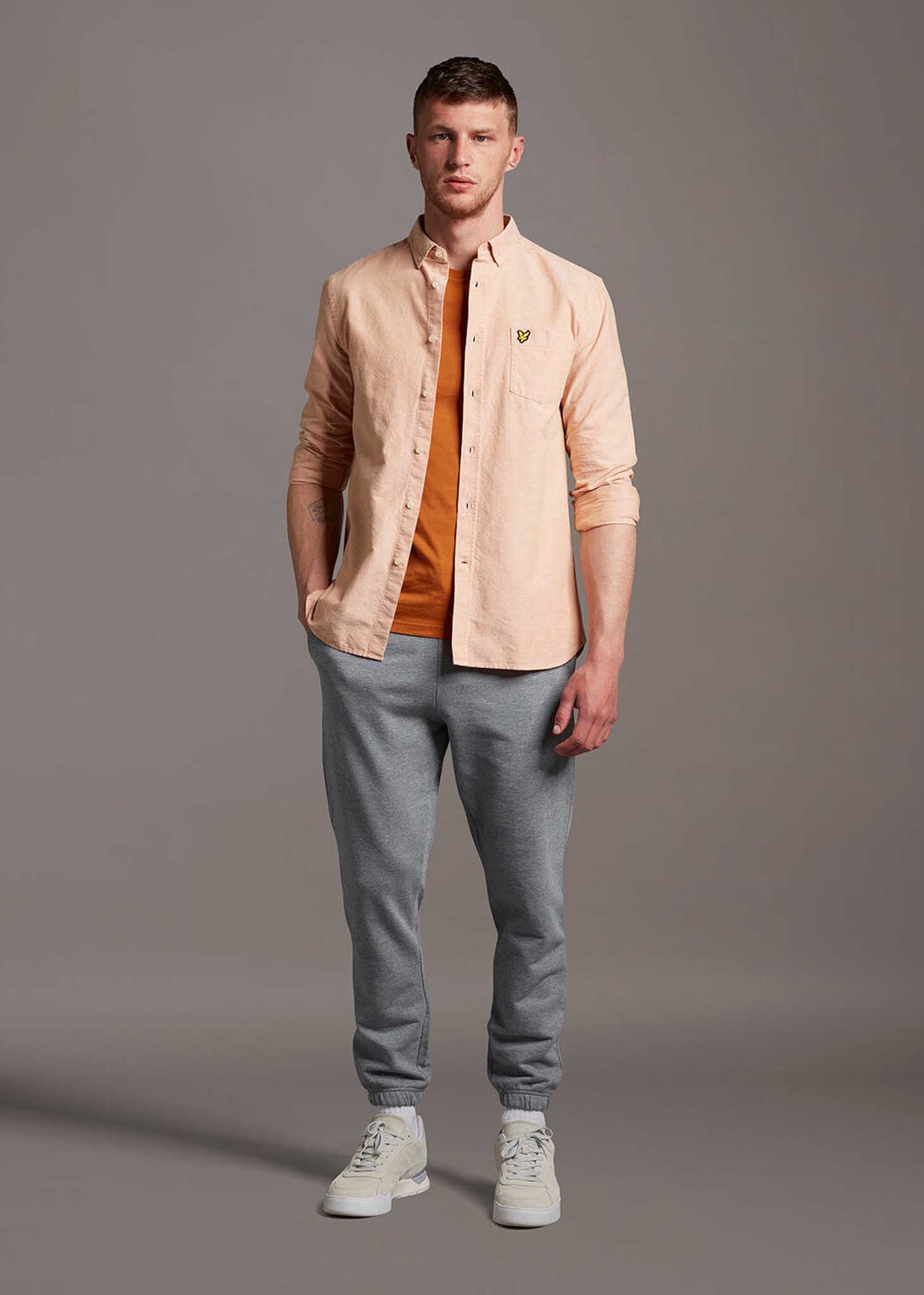 Lyle & Scott Overhemden Oxford shirt - sunflower white
