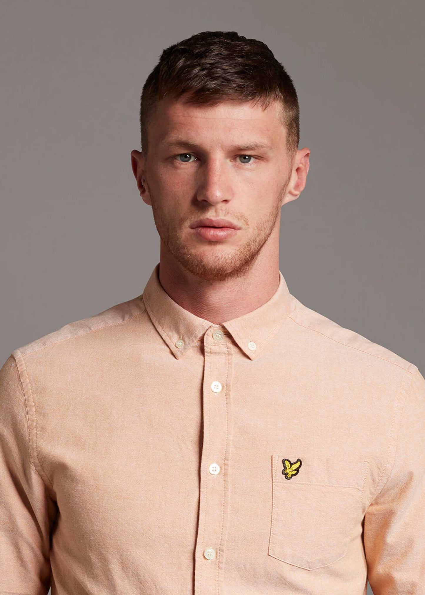 Lyle & Scott Overhemden Oxford shirt - sunflower white