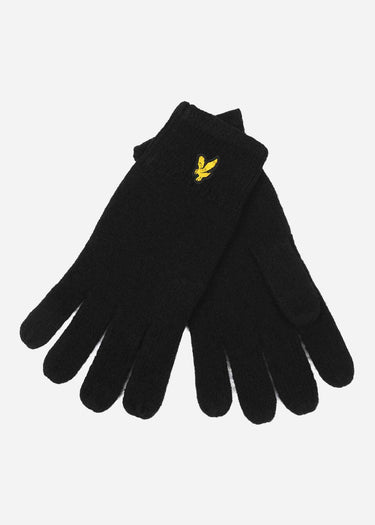 Lyle & Scott Handschoenen Racked rib gloves - true black