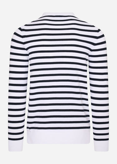 Lyle & Scott Truien Breton stripe jumper - white