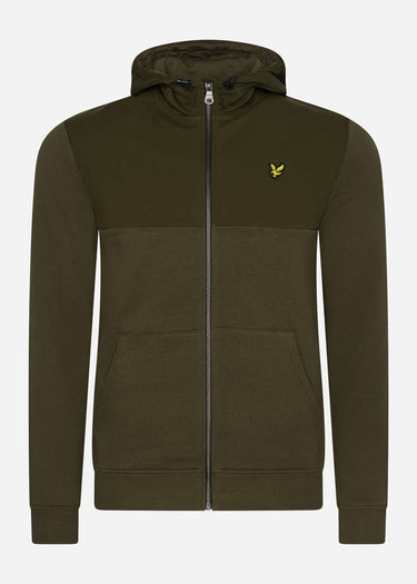 Lyle & Scott Vesten Softshell jersey zip hoodie - olive