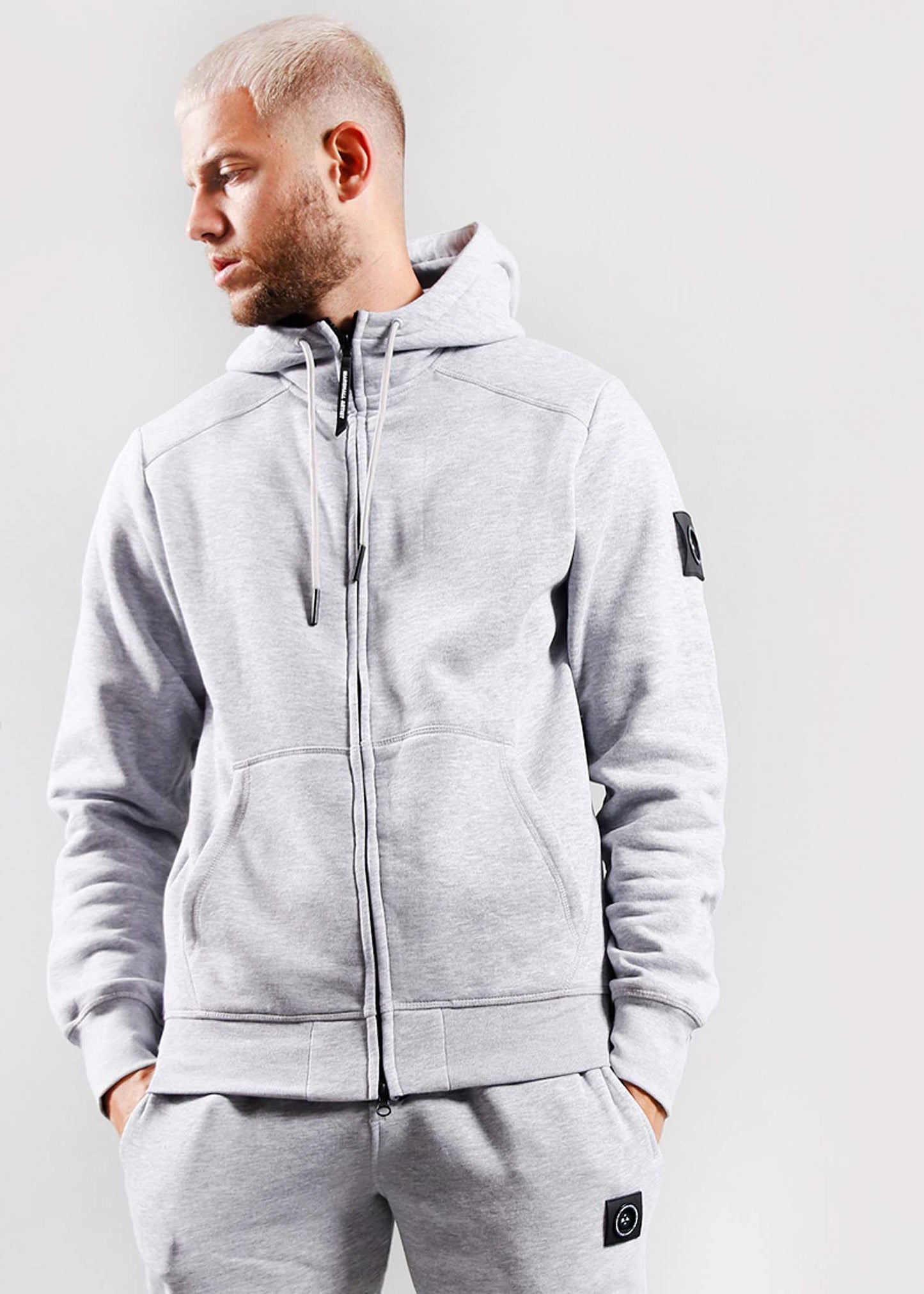 Marshall Artist Vesten Siren fz hood - grey marl