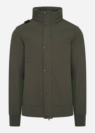 MA.Strum Jassen  Funnel neck softshell - oil slick