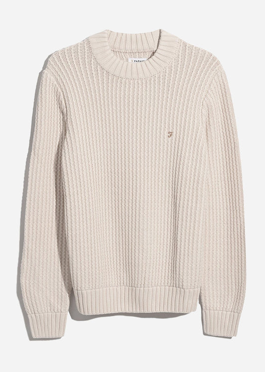 Farah Truien  Sweater burlington fisherman - cream 