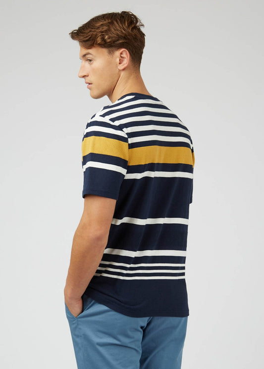 Ben Sherman T-shirts  Engineered stripe tee - dark navy 