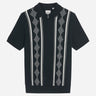 Ben Sherman Polo's  Argyle jacquard polo - black 
