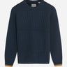Ben Sherman Truien  Cable textured crew - dark navy 