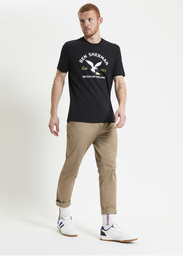 Ben Sherman T-shirts Brighton seagull - black