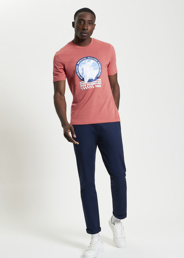 Ben Sherman T-shirts World scooter - cerise