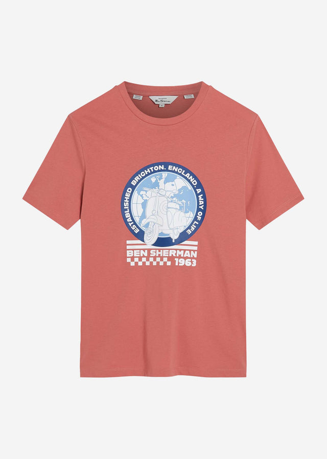 Ben Sherman T-shirts World scooter - cerise
