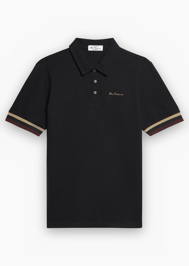Ben Sherman Polo's Cuff detail polo - black