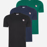 Fila T-shirts  3 pack ledge tee - Blue - Black - Aventurine 