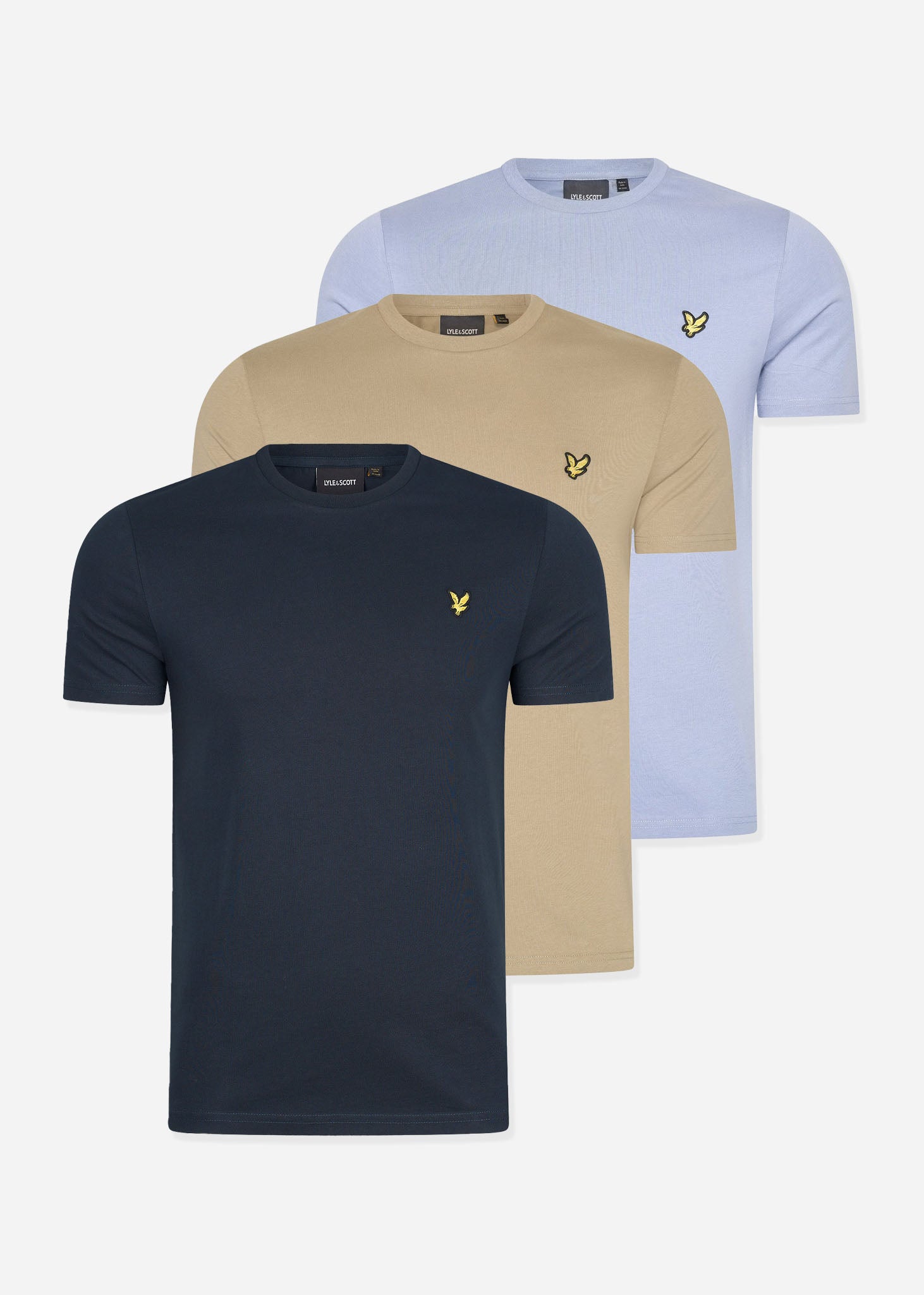 Lyle & Scott T-shirts  3 pack t-shirt - Dark Navy - Crafted Blue - Sage Uniform 