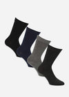 Casual Lads Sokken  4 Pack Premium Bamboo Socks - Black - Light Grey - Mid Grey - Navy 