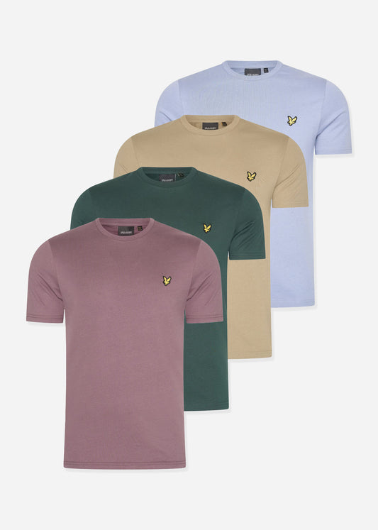 Lyle & Scott T-shirts  4 pack t-shirt - Highland Mauve - Argyle Teal - Crafted Blue - Sage Uniform 