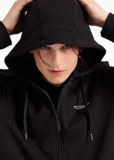 Armani Exchange Vesten Stretch fabric zip-up sweatshirt - black