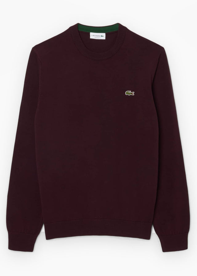Lacoste Truien Regular fit crew neck sweater - oxalis