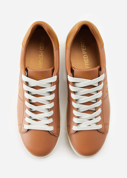 Fred Perry Schoenen  Spencer leather - dark tan dark caramel 