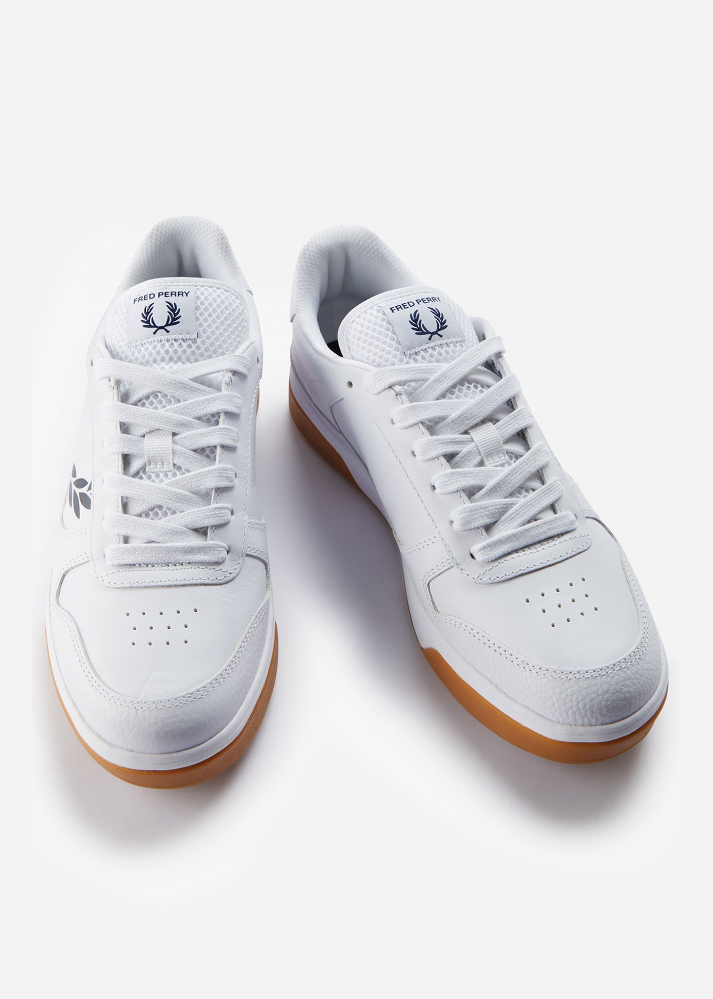 Fred Perry Schoenen  Textured leather - white navy 