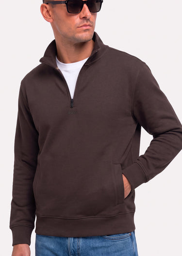 Hugo Boss Truien Ze smallzip - brown