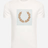 Fred Perry T-shirts  Striped laurel wreath t-shirt - snow white 