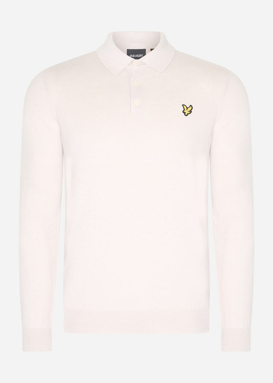 Lyle & Scott Truien  Cotton merino long sleeve knitted polo - cove 