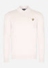 Lyle & Scott Truien  Cotton merino long sleeve knitted polo - cove 