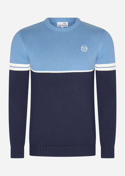 Sergio Tacchini Truien  Orion knit knitted jumper - coronet blue maritime blue gardenia 