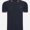 Fred Perry Polo's  Twin tipped fred perry shirt - navy ecru ntflak 
