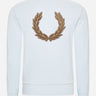 Fred Perry Truien  Laurel wreath graphic high nec - light ice 