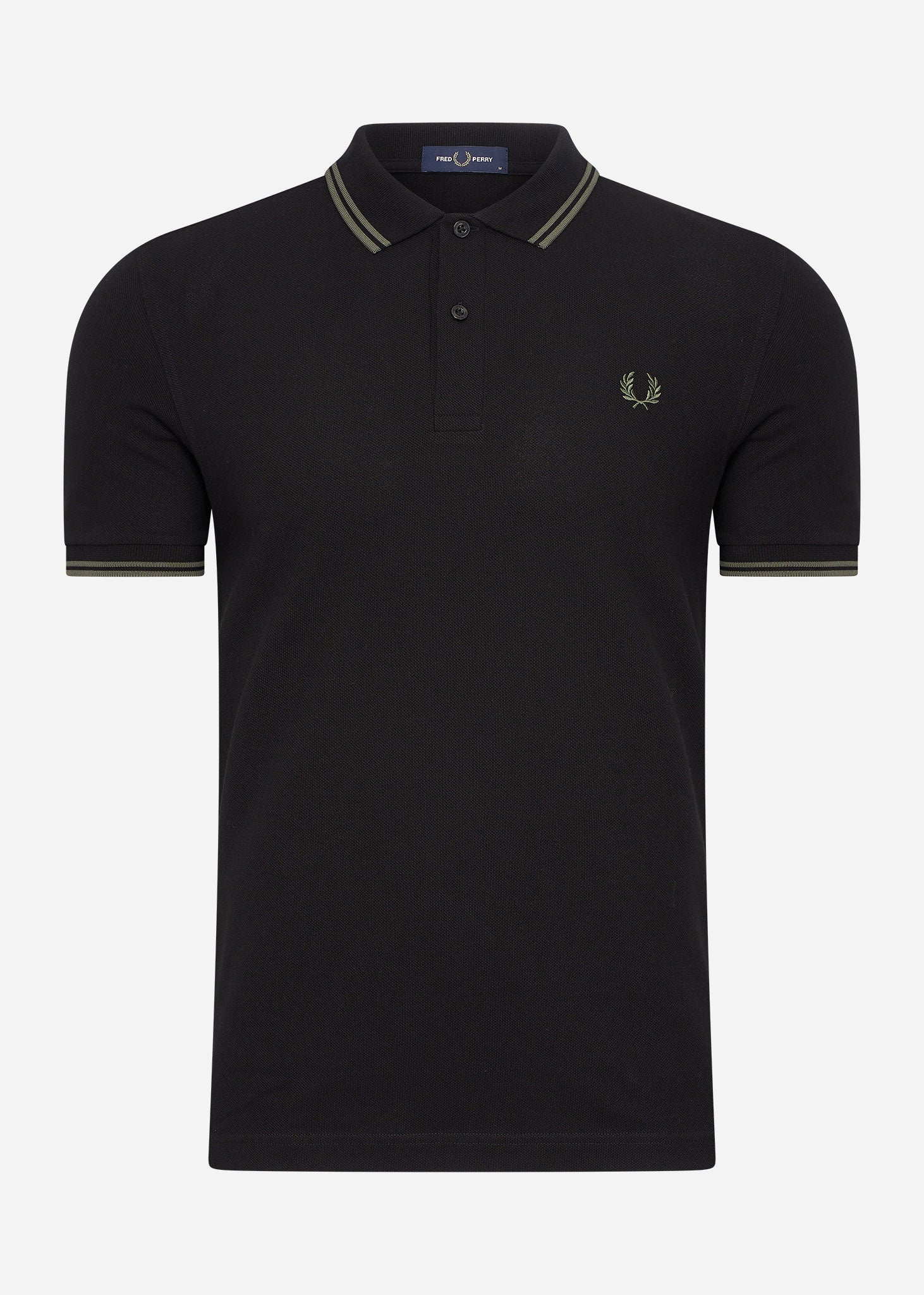 Fred Perry Polo's  Twin tipped fred perry shirt - black field green 