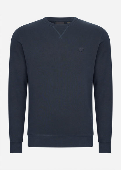 Lyle & Scott Truien  Tonal eagle crew neck sweatshirt - dark navy 