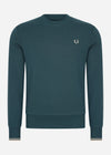 Fred Perry Truien  Crew neck sweatshirt - petrol blue 