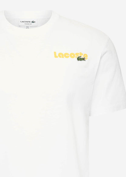 Lacoste T-shirts  Lacoste backprint tee - white 