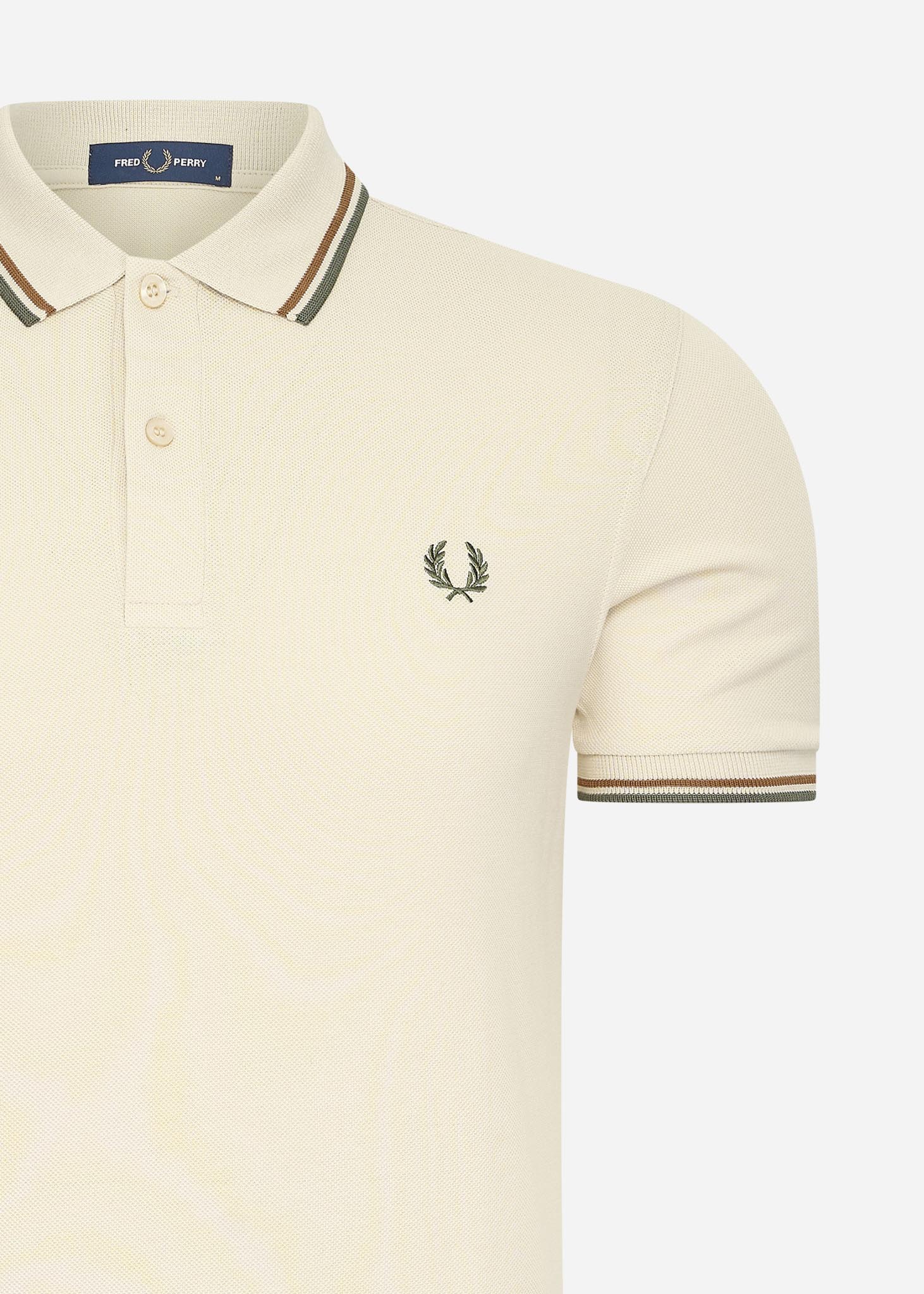 Fred Perry Polo's  Twin tipped fred perry shirt - oatmeal nut flake field green 