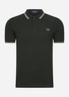 Fred Perry Polo's  Twin tipped fred perry shirt - night green seagrass 