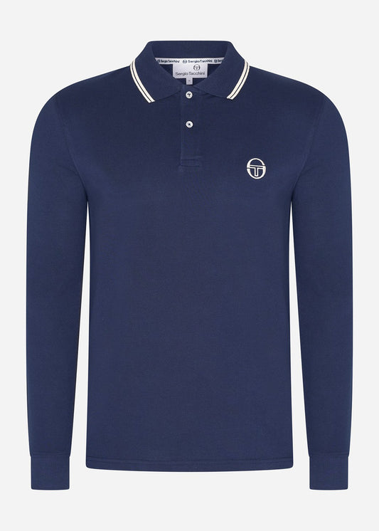 Sergio Tacchini Polo's  Sergio 020 ls polo shirt - maritime blue gardenia 