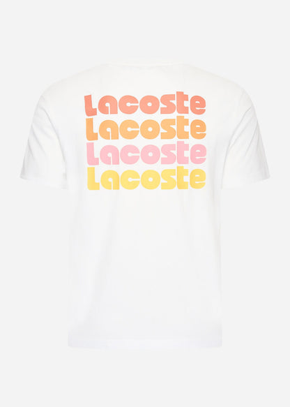 Lacoste T-shirts  Lacoste backprint tee - white 