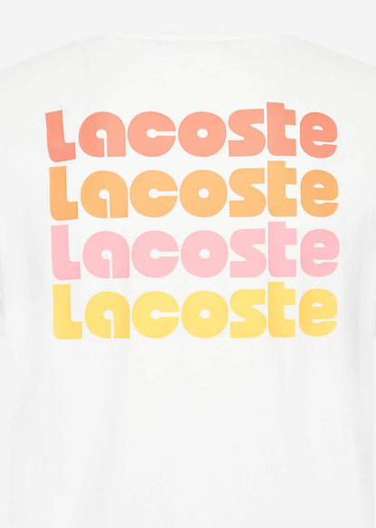 Lacoste T-shirts  Lacoste backprint tee - white 