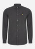 Lyle & Scott Overhemden  Plain flannel shirt - gunmetal 