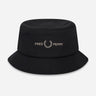 Fred Perry Bucket Hats  Graphic brand twill bucket hat - black warm grey 