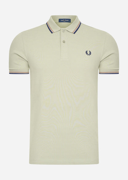 Fred Perry Polo's  Twin tipped fred perry shirt - seagrass light rust french navy 