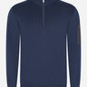 Barbour International Truien  Blades cotton half zip jumper - navy 