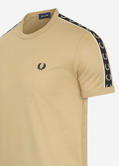 Fred Perry T-shirts  Contrast tape ringer t-shirt - warmstone oatml 