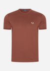 Fred Perry T-shirts  Ringer t-shirt - whisky brown 