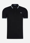 Fred Perry Polo's  Twin tipped fred perry shirt - black light ice 